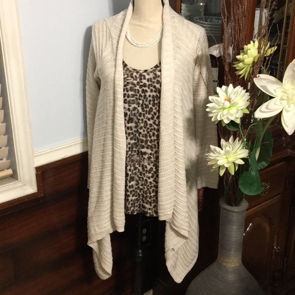 Waterfall woven cardigan, Size Medium